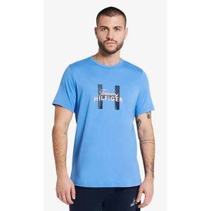 Tommy Hilfiger Crewneck Short Sleeve T-Shirt Blue Dawn Men Size Large L New